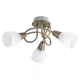   Rábalux 5533 Jenna Beltéri Mennyezeti lámpa antik bronz-fehér E14 3x MAX 40, IP20