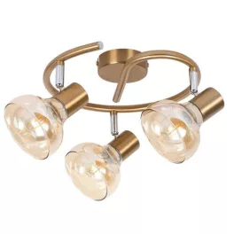   Rábalux 5549 Holly Beltéri Spotlámpa antik arany-borostyán E14 3x MAX 40, IP20