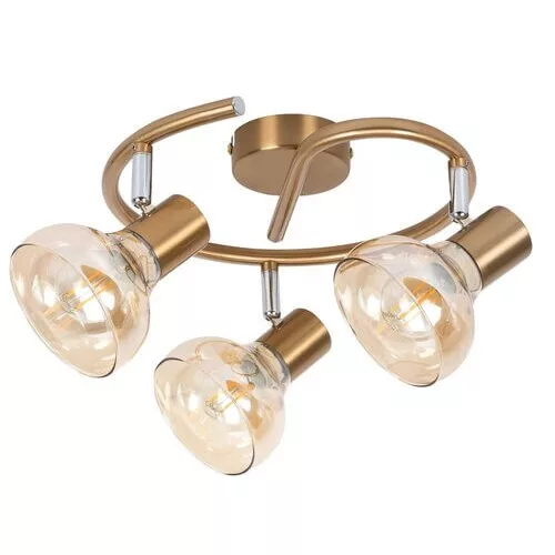 Rábalux 5549 Holly Beltéri Spotlámpa antik arany-borostyán E14 3x MAX 40, IP20