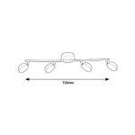 Rábalux 5625 Hedwig Beltéri Spotlámpa matt fehér-matt fehér LED 4x 4, IP20