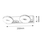 Rábalux 5717 Beata Beltéri Fürdőszobai lámpa króm-fehér LED 2x 5, IP44