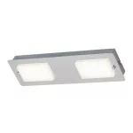 Rábalux 5723 Ruben Beltéri lámpa, Fürdőszobai lámpa, króm-fehér alabástrom üveg LED 2x 5, IP44