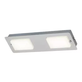  Rábalux 5723 Ruben Beltéri lámpa, Fürdőszobai lámpa, króm-fehér alabástrom üveg LED 2x 5, IP44