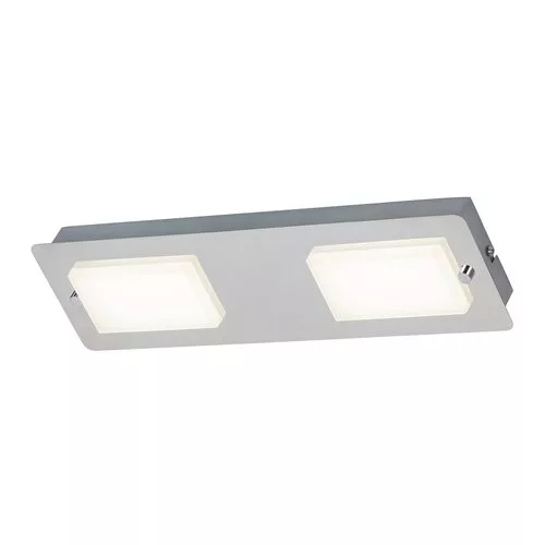 Rábalux 5723 Ruben Beltéri lámpa, Fürdőszobai lámpa, króm-fehér alabástrom üveg LED 2x 5, IP44