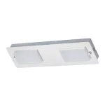 Rábalux 5723 Ruben Beltéri lámpa, Fürdőszobai lámpa, króm-fehér alabástrom üveg LED 2x 5, IP44