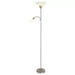 Rábalux 5739 Diana Beltéri Állólámpa szatin króm-opál üveg E27 G45 1X MAX 40 + E14 1X MAX 40, IP20