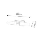 Rábalux 5750 Jim Beltéri Fürdőszobai lámpa króm-fehér LED 2x 5, IP44