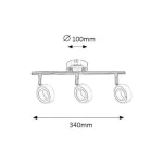 Rábalux 5941 Zora Beltéri Spotlámpa króm-szatin króm LED 3x 4,5, IP20