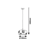 Rábalux 6049 Ginger Beltéri Függeszték ezüst-fehér E14 1x MAX 40, IP20