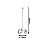 Rábalux 6050 Ginger Beltéri Függeszték fehér-fehér E14 1x MAX 40, IP20