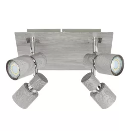   Rábalux 6128 Merkur Beltéri Spotlámpa ezüst tölgy-króm GU10 4x MAX 50, IP20