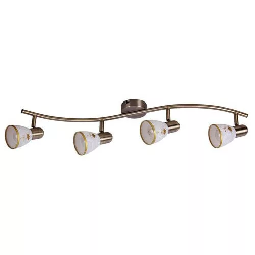 Rábalux 6359 Art flower Beltéri Spotlámpa bronz-fehér mintás E14 4x MAX 40, IP20