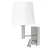 Rábalux 6539 Harvey Beltéri Fali lámpa szatin króm-fehér E27 1x MAX 40 + LED 3, IP20