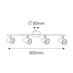 Rábalux 6669 Karen Beltéri Spotlámpa fehér-fehér LED 4x 4, IP20