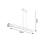 Rábalux 6670 Tithania Beltéri Függeszték súrolt alumínium-fehér LED 24, IP20
