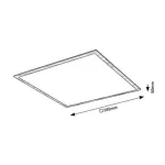 Rábalux 6908 Almond Beltéri Mennyezeti lámpa bükk-fehér LED 40, IP20