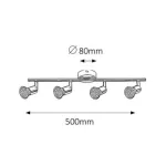 Rábalux 6988 Norton LED Beltéri Spotlámpa króm- GU10 4x MAX 50, IP20