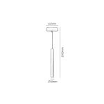 Rábalux RBL70121 LiTrack Pend.05N Sínrendszer Sínes függesztékek fekete, átlátszó LED 5 IP20