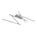 Rábalux 71020 Negan Beltéri lámpa, Mennyezeti lámpa, ezüst-fehér LED 40, IP20