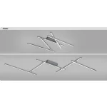 Rábalux 71020 Negan Beltéri lámpa, Mennyezeti lámpa, ezüst-fehér LED 40, IP20