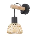 Rábalux 71025 Rattan Fali lámpa fekete-natúr E27 1x MAX 15, IP20