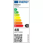 Rábalux 71074 Paulos Beltéri lámpa Mennyezeti lámpa fekete, fehér LED 48, természetes fehér (3500-5000 K), IP20