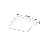 Rábalux 71076 Damek2 Beltéri lámpa Mennyezeti lámpa fehér, fehér LED 18, természetes fehér (3500-5000 K), IP20