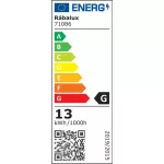 Rábalux 71086 Razzi Beltéri lámpa Fali lámpa fekete, fehér LED 13, természetes fehér (3500-5000 K), IP20