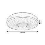 Rábalux 71137 Sedona2 Beltéri lámpa Mennyezeti lámpa fekete, fehér LED 24, természetes fehér (3500-5000 K), IP20