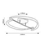 Rábalux 71149 Adalind Beltéri lámpa, Mennyezeti lámpa, fekete/ arany-fehér LED 40, IP20