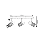 Rábalux 71153 Metta Spotlámpa tölgy E27 4x MAX 40 IP20