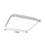 Rábalux 71178 Oscar2 Beltéri lámpa Mennyezeti lámpa fehér, fehér LED 18, meleg fehér (2700-3000K), IP20