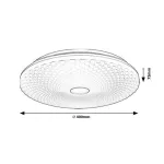 Rábalux 71184 Galeti2 Beltéri lámpa Mennyezeti lámpa ezüst, fehér LED 24, természetes fehér (3500-5000 K), IP20