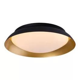   Rábalux 71187 Hafsa Beltéri lámpa Mennyezeti lámpa fekete/ arany, fehér LED 24, meleg fehér (2700-3000K), IP20
