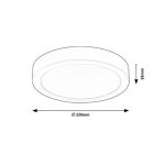 Rábalux 71212 Shaun2 Beltéri lámpa Ráépíthető és Beépíthető lámpa fekete, fehér LED 24, meleg fehér (2700-3000K), IP20