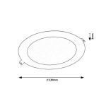 Rábalux 71227 Shaun2 Beltéri lámpa Ráépíthető és Beépíthető lámpa fekete, fehér LED 18, meleg fehér (2700-3000K), IP20