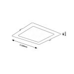 Rábalux 71231 Shaun2 Beltéri lámpa Ráépíthető és Beépíthető lámpa fekete, fehér LED 18, meleg fehér (2700-3000K), IP20