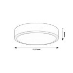 Rábalux 71244 Lauri Beltéri lámpa Ráépíthető és Beépíthető lámpa fehér, fehér LED 22, változtatható, IP20