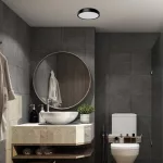 Rábalux 71252 Samira Beltéri lámpa Ráépíthető és Beépíthető lámpa fekete, fehér LED 18, természetes fehér (3500-5000 K), IP44
