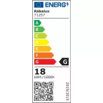 Rábalux 71257 Samira Beltéri lámpa Ráépíthető és Beépíthető lámpa fehér, fehér LED 18, természetes fehér (3500-5000 K), IP44
