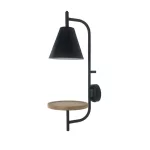 Rábalux RBL71293 Azome Beltéri lámpa Fali lámpa bükk, matt fekete E27 1x MAX 15 IP20
