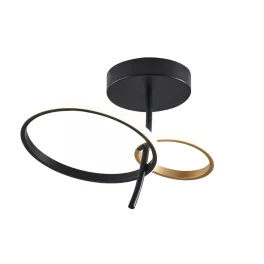   Rábalux RBL71296 Emilion Beltéri lámpa Mennyezeti lámpa fekete/ arany, fehér LED 24 IP20