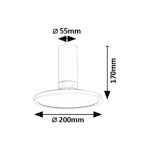 Rábalux 71328 Ovidia Beltéri lámpa, Függeszték, fehér-fehér LED 20, IP20