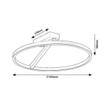 Rábalux 71351 Renara Beltéri lámpa, Mennyezeti lámpa, fekete/ arany-fehér LED 24, IP20