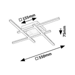 Rábalux 71398 Demir Beltéri lámpa, Mennyezeti lámpa, fekete/ arany-fehér LED 24, IP20