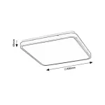 Rábalux 71424 Alenzo Beltéri lámpa, LED panel, fehér-fehér LED 36, IP44