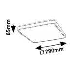 Rábalux 71432 Alenzo Beltéri lámpa, LED panel, fekete-fehér LED 24, IP44