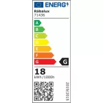 Rábalux 71436 Alenzo Beltéri lámpa, LED panel, fekete-fehér LED 18, IP44