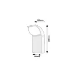 Rábalux 7166 Hongkong Kültéri fali lámpa fekete-fehér LED 9, IP65