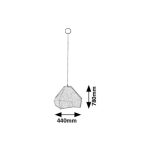 Rábalux 72000 Lomiro Beltéri lámpa, Függeszték, szürke-szürke E27E27 1x MAX 40, IP20